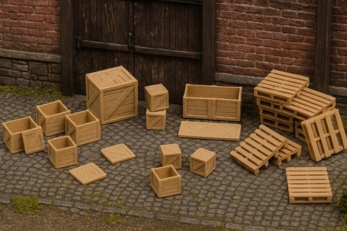 Scale crates pallets - &,